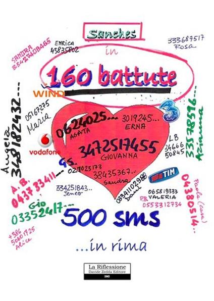 In 160 battute. 500 sms... in rima - Sanches - copertina