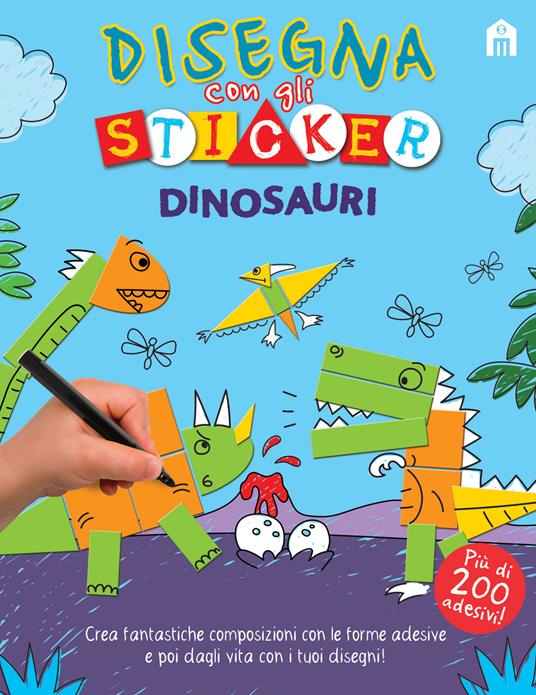 Disegna i tuoi dinosauri. Ediz. illustrata. Con gadget - copertina