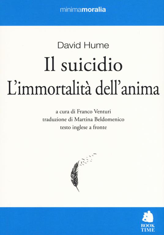 Il suicidio-L'immortalità dell'anima. Testo inglese a fronte. Ediz. bilingue - David Hume - copertina