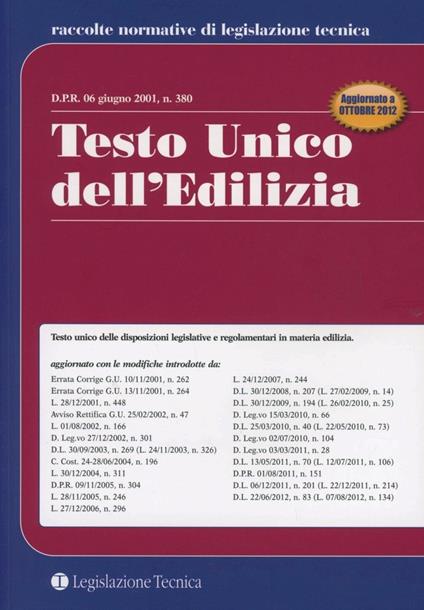 Testo unico dell'edilizia - copertina