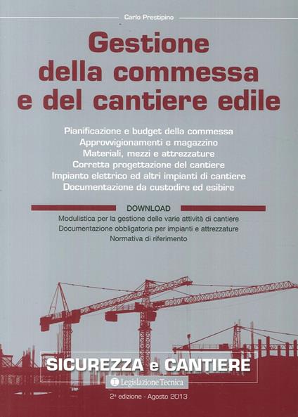 Gestione della commessa e del cantiere edile - Carlo Prestipino - copertina
