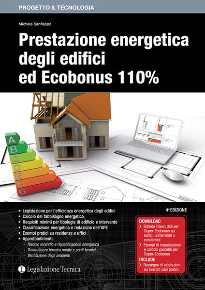 Prestazione energetica degli edifici ed ecobonus 110% - Michele Sanfilippo - copertina