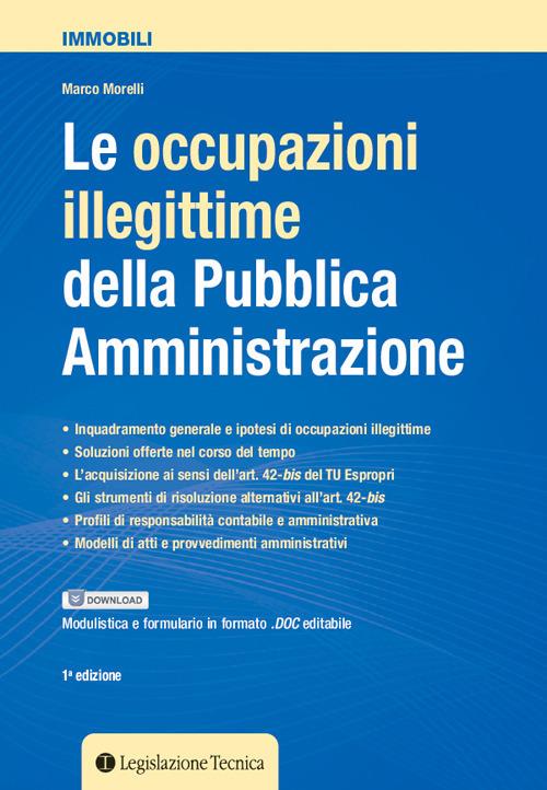 Le occupazioni illegittime della pubblica amministrazione - Marco Morelli - copertina