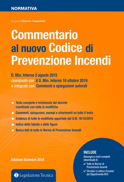 Commentario al nuovo Codice di prevenzione incendi - Simone Cappelletti - copertina