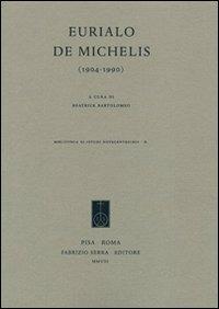 Eurialo De Michelis (1904-1990) - copertina