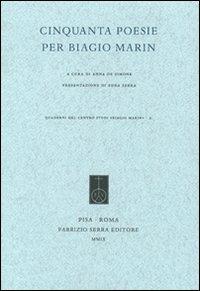 Cinquanta poesie per Biagio Marin - copertina