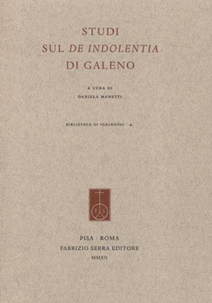 Studi sul «De indolentia» di Galeno - copertina