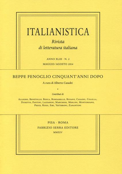 Beppe Fenoglio cinquant'anni dopo - copertina