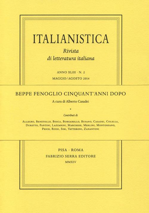 Beppe Fenoglio cinquant'anni dopo - copertina