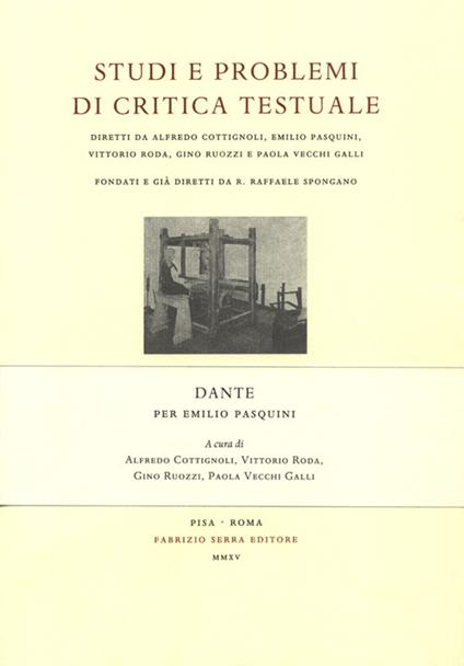 Dante. Per Emilio Pasquini - copertina