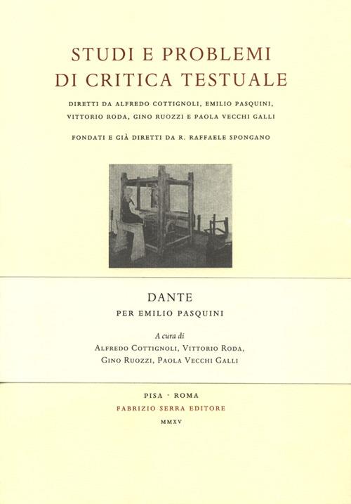 Dante. Per Emilio Pasquini - copertina