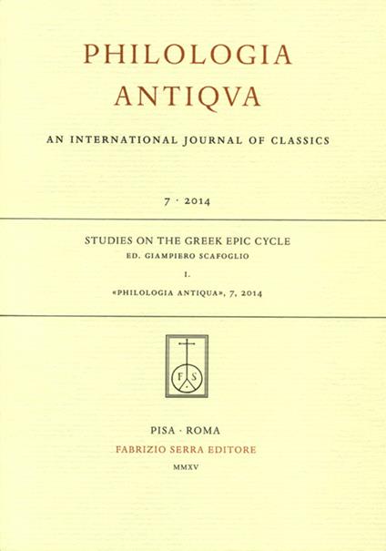 Studies on the greek epic cycle. Ediz. italiana, inglese e francese - copertina