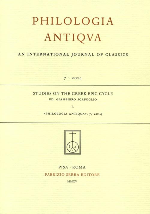 Studies on the greek epic cycle. Ediz. italiana, inglese e francese - copertina