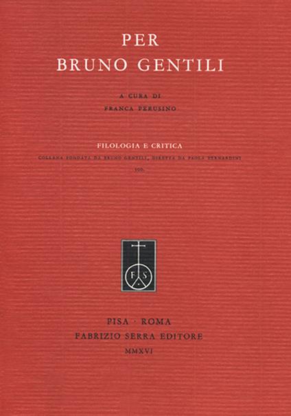 Per Bruno Gentili - copertina