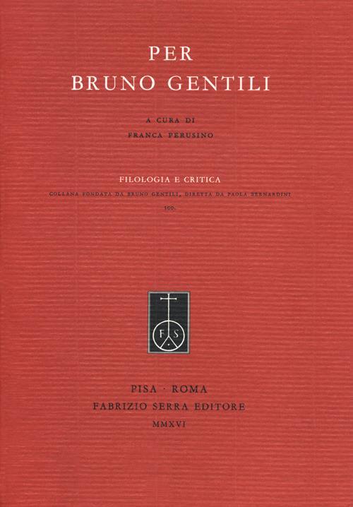 Per Bruno Gentili - copertina