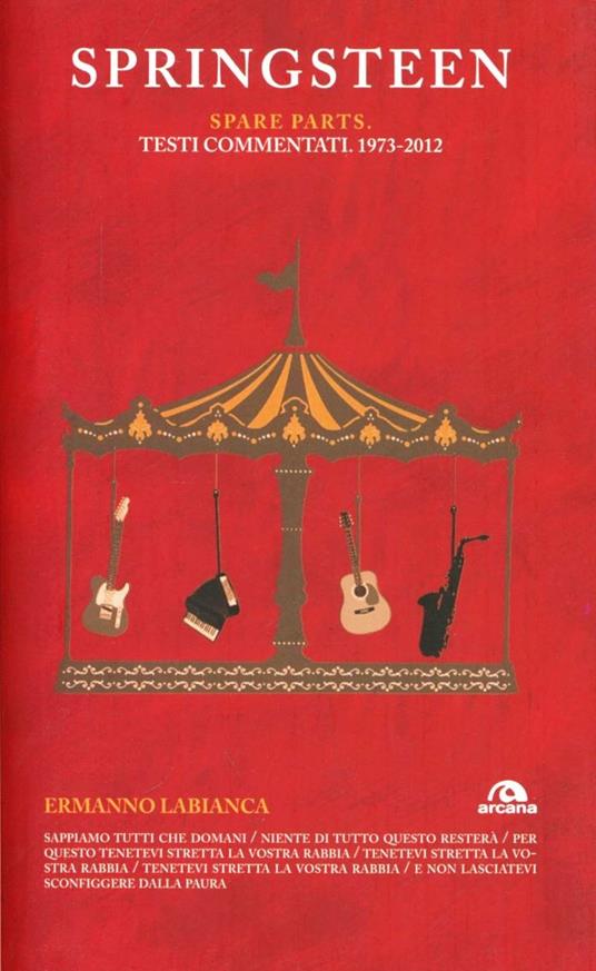 Springsteen. Spare parts. Testi commentati. 1973-2012 - Ermanno Labianca - copertina