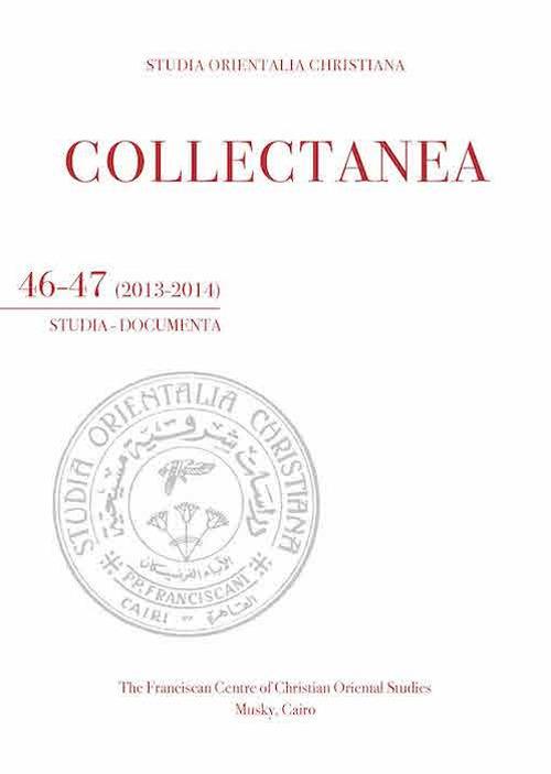 Studia orientalia christiana. Collectanea. Studia, documenta (2013-2014). Vol. 46-47 - copertina