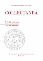 Studia orientalia christiana. Collectanea. Studia, documenta (2019-2020). Vol. 52-53