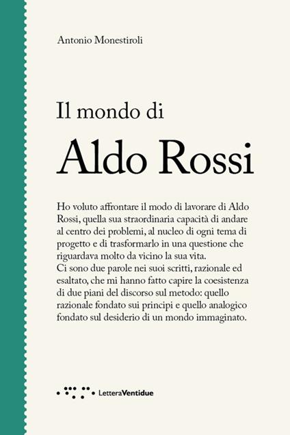Il mondo di Aldo Rossi - Antonio Monestiroli - copertina