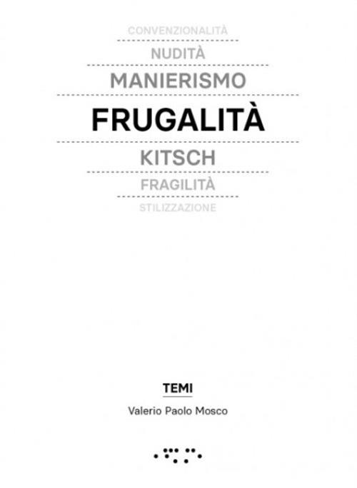 Frugalità. In architettura - Valerio Paolo Mosco - copertina