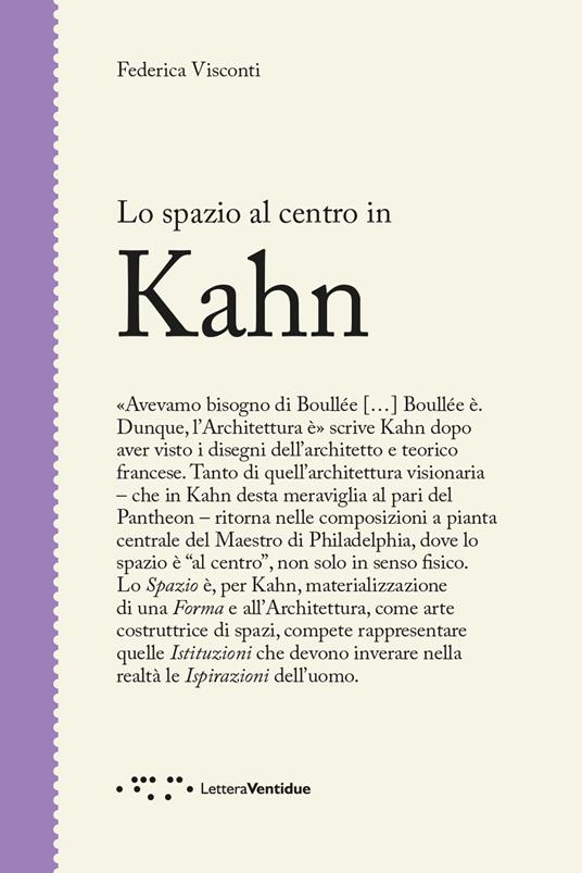Lo spazio al centro in Kahn - Federica Visconti - copertina