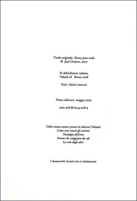 Non succede mai niente - José Ovejero - 3