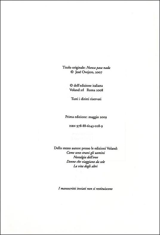 Non succede mai niente - José Ovejero - 3