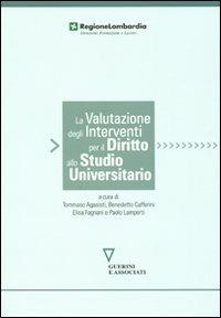 La valutazione degli interventi per il diritto allo studio - copertina