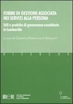 Forme di gestione associata nei servizi alla persona. Stili e pratiche di governance sussidiaria in Lombardia