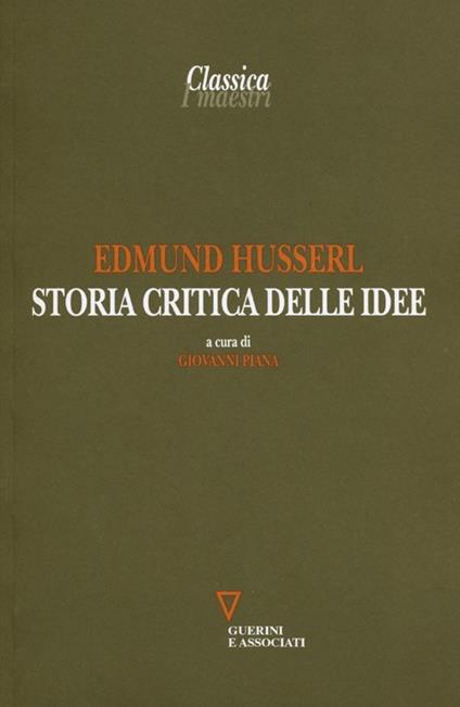 Storia critica delle idee - Edmund Husserl - copertina