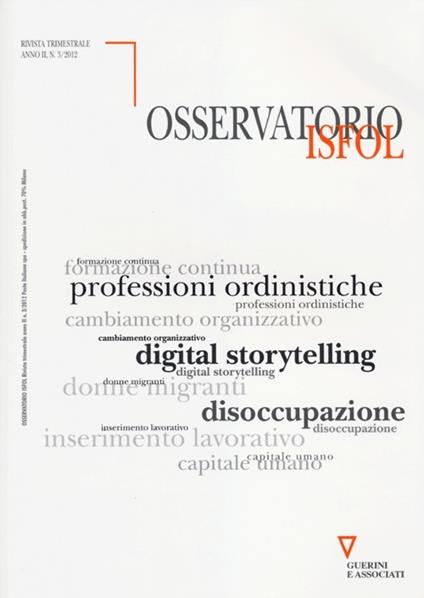 Osservatorio Isfol (2012). Vol. 3 - copertina