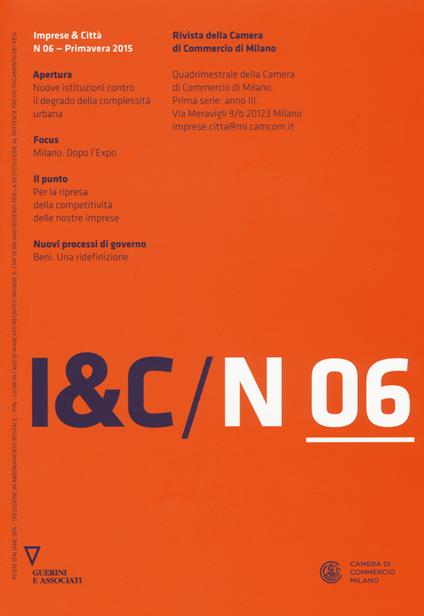 Imprese & città (2015). Vol. 6 - copertina