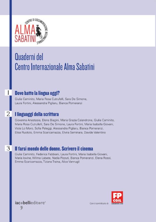 Quaderni del Centro di Documentazione Internazionale Alma Sabatini. Vol. 1-3 - copertina