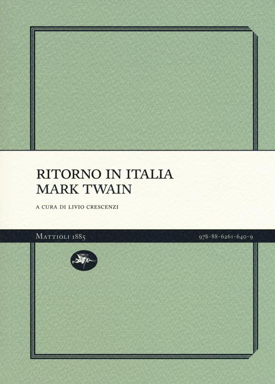 Ritorno in Italia - Mark Twain - copertina