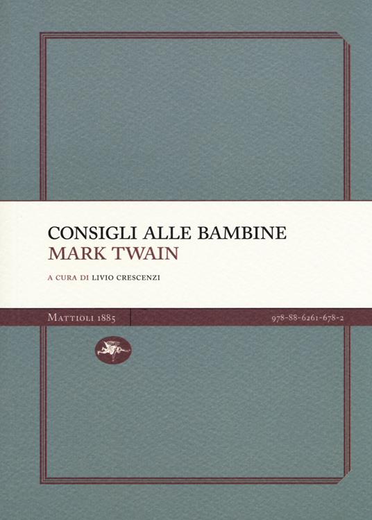 Consigli alle bambine - Mark Twain - copertina