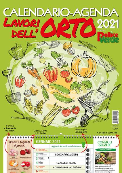 Calendario-agenda lavori dell'orto 2021 - copertina