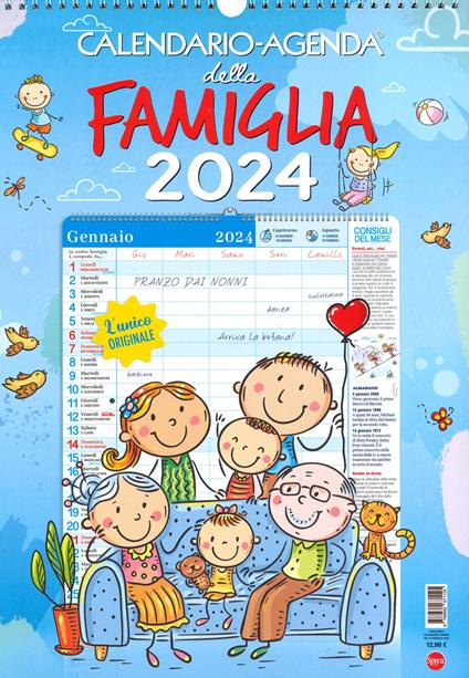 Calendario-agenda della famiglia 2024 - copertina