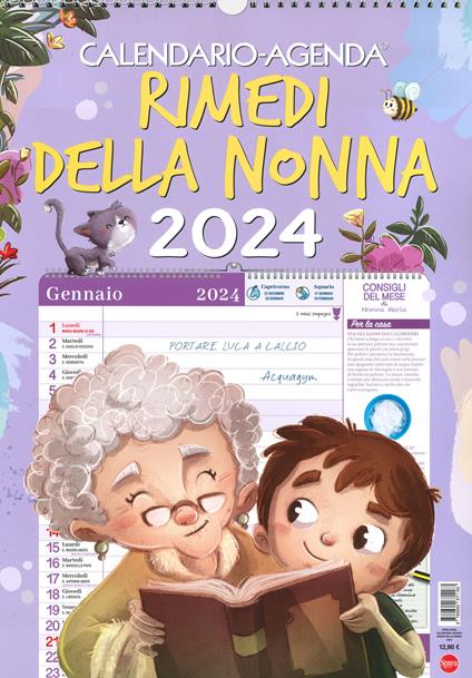 Rimedi della nonna. Calendario-agenda 2024 - copertina