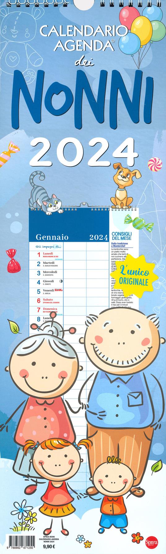 Calendario-agenda dei nonni 2024 - copertina
