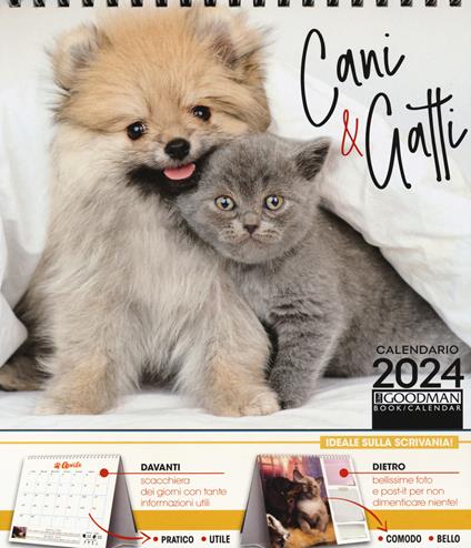 Cani & gatti. Calendario 2024. Pocket - copertina