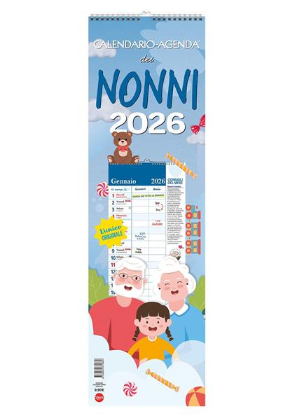 Calendario-agenda dei nonni 2026 - copertina