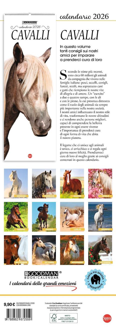 Cavalli. Calendario Argos Compiega 2026. Long - 3