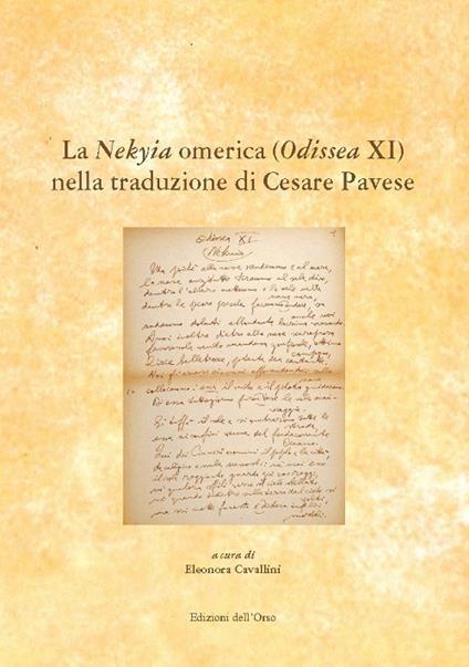 La Nekyia Omerica (Odissea XI) nella traduzione di Cesare Pavese. Ediz. multilingue - copertina