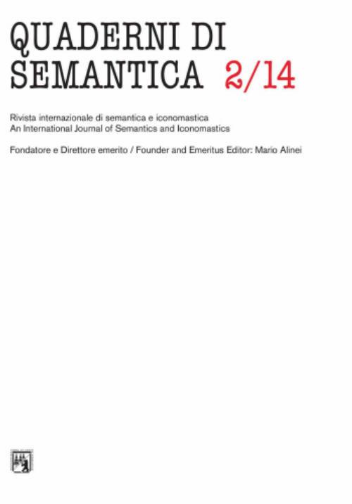 Quaderni di semantica (2014). Ediz. multilingue. Vol. 2 - copertina