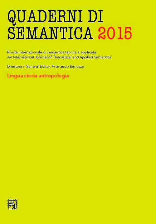 Quaderni di semantica (2015). Vol. 1 - copertina