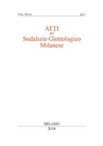 Atti del sodalizio glottologico milanese. Nuova serie (2017). Vol. 12