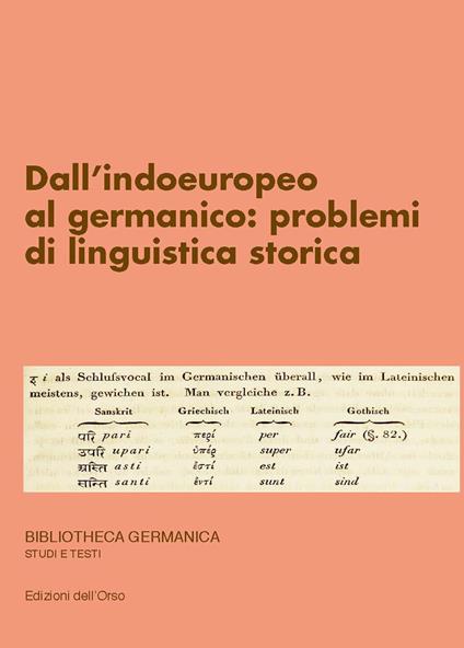 Dall'indoeuropeo al germanico: problemi di linguistica storica - copertina