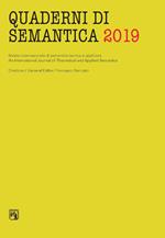 Quaderni di semantica (2019). Ediz. critica. Vol. 5