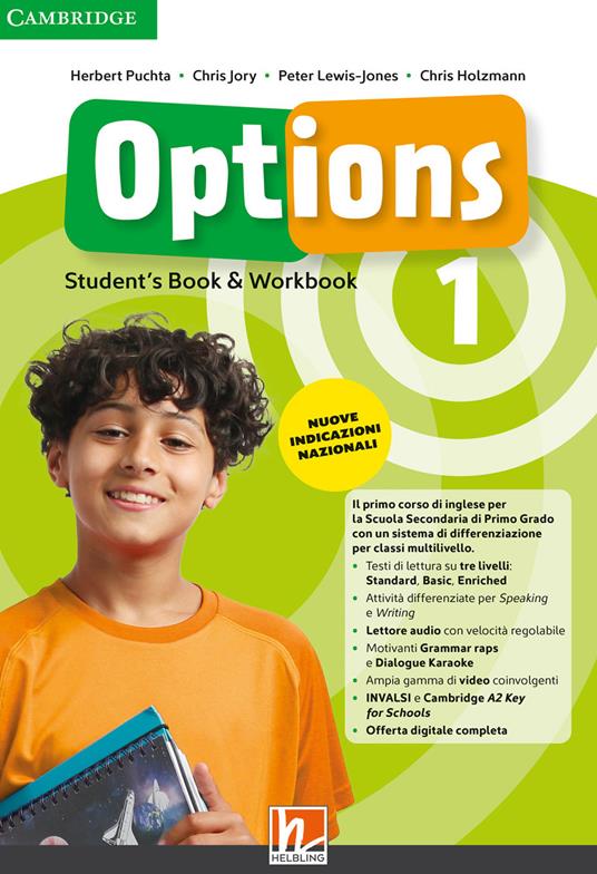 Options. Student's pack. Students book & workbook. With Basic and Enriched reading texts. Per le Scuole superiori. Vol. 1 - Herbert Puchta,Chris Jory,Peter Lewis-Jones - copertina