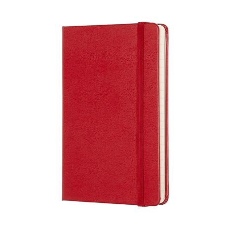 Taccuino Moleskine pocket a righe copertina rigida rosso. Scarlet Red - 3